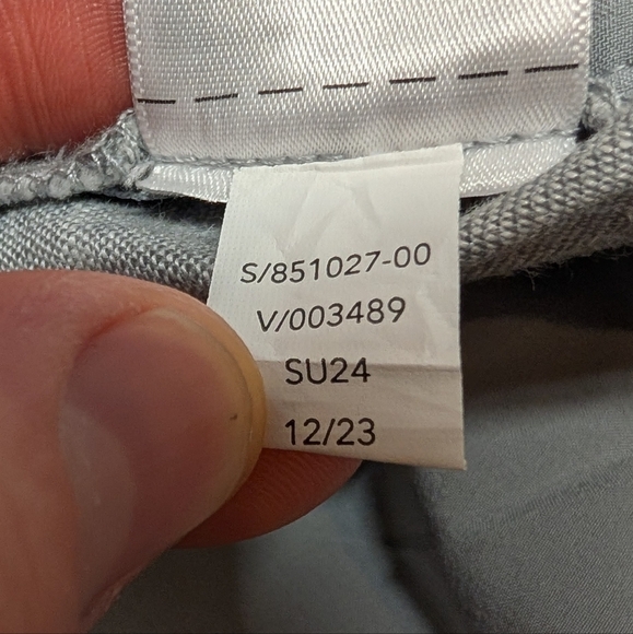 Athleta Retreat Linen Gray Ankle Pants Women's Large 851027 - Picture 7 of 9